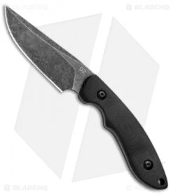 ABKT Elite Shadow Predator Fixed Blade Knife Black G-10 (3.25" Black Stonewash)