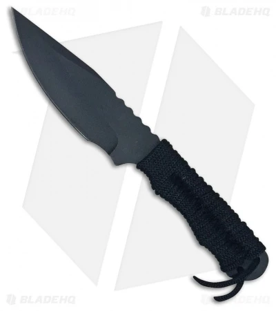 ABKT Phantom Savage Fixed Blade Knife Black Paracord (5" Black) 1 ABKT Phantom Savage Fixed Blade Knife Black Paracord (5" Black)