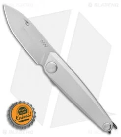 Acta Non Verba Knives Z050 Slip Joint Knife Silver Aluminum (2.6" Stonewash) 7 Acta Non Verba Knives Z050 Slip Joint Knife Silver Aluminum (2.6" Stonewash) -EOSS Knives Shop Acta Non Verba Knives Z050 Slipjoint Knife Silver Aluminium 2.6 Stonewash BHQ 122961 LS Bottlecap