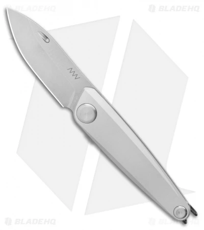 Acta Non Verba Knives Z050 Slip Joint Knife Silver Aluminum (2.6" Stonewash) 1 Acta Non Verba Knives Z050 Slip Joint Knife Silver Aluminum (2.6" Stonewash)