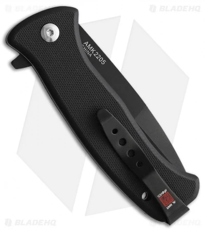 Al Mar Mini SERE 2020 Spring Assisted Knife Black G-10 (3" Black Serr) 2 Al Mar Mini SERE 2020 Spring Assisted Knife Black G-10 (3" Black Serr) - Image 2