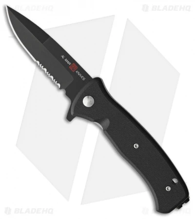 Al Mar Mini SERE 2020 Spring Assisted Knife Black G-10 (3" Black Serr) 1 Al Mar Mini SERE 2020 Spring Assisted Knife Black G-10 (3" Black Serr)