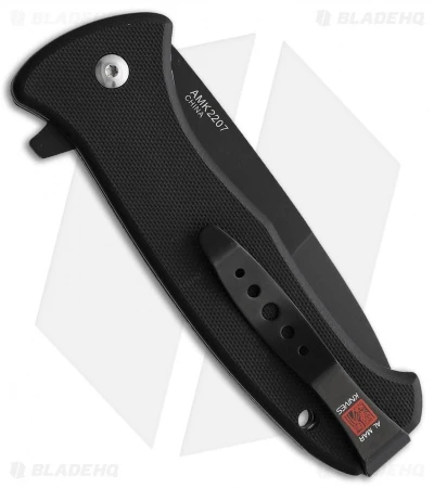 Al Mar SERE 2020 Spring Assisted Knife Black G-10 (3.6" Black Serr) 2 Al Mar SERE 2020 Spring Assisted Knife Black G-10 (3.6" Black Serr) - Image 2