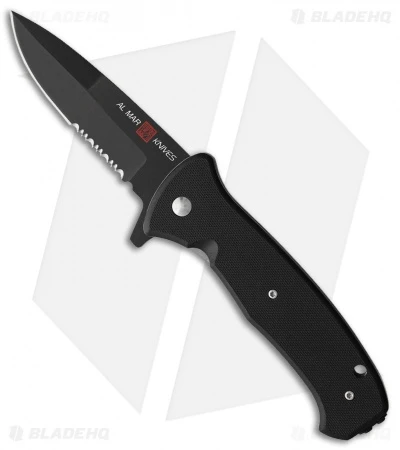 Al Mar SERE 2020 Spring Assisted Knife Black G-10 (3.6" Black Serr) 1 Al Mar SERE 2020 Spring Assisted Knife Black G-10 (3.6" Black Serr)
