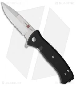 Al Mar Mini SERE 2020 Spring Assisted Knife Black G-10 (3" Satin Serr)