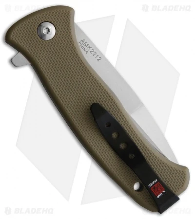 Al Mar Mini SERE 2020 Spring Assisted Knife Coyote GFN (3" Satin) 2 Al Mar Mini SERE 2020 Spring Assisted Knife Coyote GFN (3" Satin) - Image 2