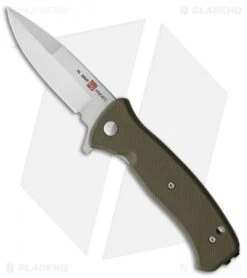 Al Mar Mini SERE 2020 Spring Assisted Knife OD Green GFN (3" Satin)