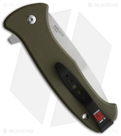 Al Mar SERE 2020 Spring Assisted Knife OD Green GFN (3.6" Satin) 2 Al Mar SERE 2020 Spring Assisted Knife OD Green GFN (3.6" Satin) - Image 2