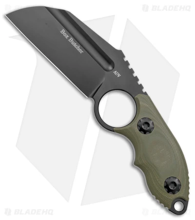 Andre De Villiers Box Butcher Fixed Blade Knife OD Green G-10 (3.75" Black) 1 Andre De Villiers Box Butcher Fixed Blade Knife OD Green G-10 (3.75" Black)