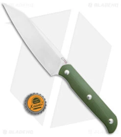 CJRB Silax Fixed Blade Knife Green G-10 (5.1" Satin) -EOSS Knives Shop Artisan Cutlery Silax Fixed Blade Green G 10 Satin BHQ 138921 jr bottlecap