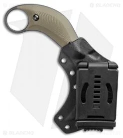Bastinelli Creations B.A.K. Karambit Fixed Blade Knife OD Green (3.25" Black) -EOSS Knives Shop Bastinelli Creations B.A.K Fixed Blade 3D OD Green BHQ 115146 LS Sheath