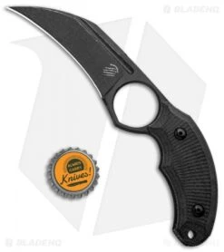 Bastinelli Creations HARPY Karambit Fixed Blade Black (3.25" Black SW) -EOSS Knives Shop Bastinelli Creations HARPY Fixed Black BHQ 98864 jr bottlecap