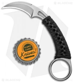 Bastinelli PiKa Picoeur Karambit Fixed Blade Knife Wrapped (1" Stonewash) -EOSS Knives Shop Bastinelli PiKa Picoeur Karambit Wrapped SW BAS202W BHQ 101511 jr bottlecap