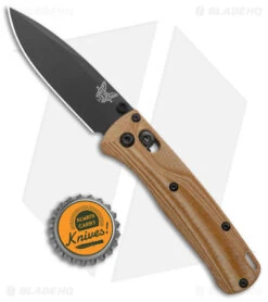 Flytanium Crossfade Natural Linen Micarta + Benchmade Mini Bugout (3" BLK) -EOSS Knives Shop Benchmade Mini Bugout Flytanium Crossfade Natural Linen Micarta Black BHQ 138204 jr bottlecap