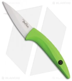 Benchmark Ceramic Paring Knife Lime Green Rubber (4" Plain)