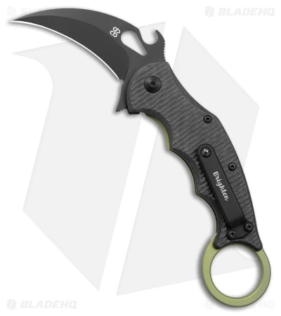 Brighten Blades Moonstruck Karambit Green Titanium W/ Carbon Fiber (2.5" Black) 1 Brighten Blades Moonstruck Karambit Green Titanium W/ Carbon Fiber (2.5" Black)
