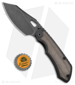 Custom Knife Factory Rotten EVO 3.0 Frame Lock Knife Green Micarta (4" BSW) -EOSS Knives Shop Custom Knife Factory Rotten EVO 3.0 OD Green Micarta Black Black SW BHQ 176854 jr bottlecap