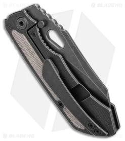 Custom Knife Factory Rotten EVO 3.0 Frame Lock Knife Green Micarta (4" BSW) -EOSS Knives Shop Custom Knife Factory Rotten EVO 3.0 OD Green Micarta Black Black SW BHQ 176854 jr side