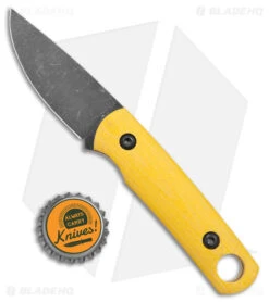 Cypress Creek Knives Copperhead Fixed Blade Knife Yellow TeroTuf (2.9" SW) -EOSS Knives Shop Cypress Creek Knives Copperhead Fixed Blade Yellow TeroTuf Black SW BHQ 178860 jr bottlecap