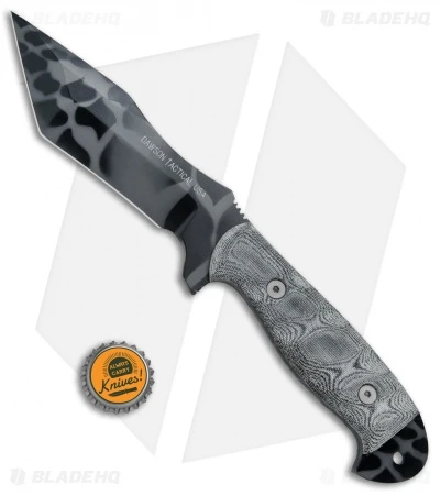 Dawson Knives Wraith Fixed Blade Knife Gray Micarta (5" Obsidian) 4 Dawson Knives Wraith Fixed Blade Knife Gray Micarta (5" Obsidian) - Image 4