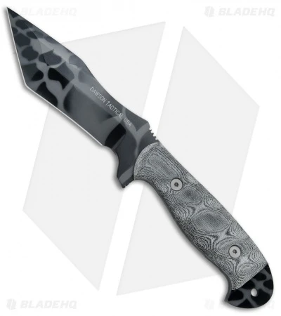 Dawson Knives Wraith Fixed Blade Knife Gray Micarta (5" Obsidian) 1 Dawson Knives Wraith Fixed Blade Knife Gray Micarta (5" Obsidian)