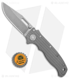 Demko Knives AD20.5 Clip Point Shark Lock Knife Textured Titanium (3" SW 3V) -EOSS Knives Shop Demko Knives AD20.5 CP Shark Lock Textured Ti SW BHQ 174774 jr bottlecap
