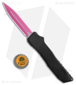 EOS Harpoon OTF Auto Dagger Knife Black Al/Ti (3.75" Pink/Satin 20CV) 7 EOS Harpoon OTF Auto Dagger Knife Black Al/Ti (3.75" Pink/Satin 20CV) -EOSS Knives Shop EOS Harpoon OTF Auto Black Pink BHQ 169133 jr bottlecap