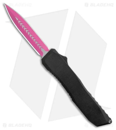 EOS Harpoon OTF Auto Dagger Knife Black Al/Ti (3.75" Pink/Satin 20CV) 1 EOS Harpoon OTF Auto Dagger Knife Black Al/Ti (3.75" Pink/Satin 20CV)