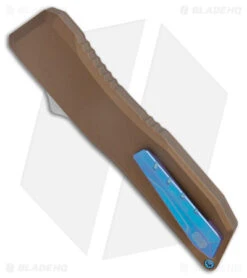 EOS Harpoon OTF Automatic Knife Tanto Bronze Alum/Blue (3.75" Two-Tone) 6 EOS Harpoon OTF Automatic Knife Tanto Bronze Alum/Blue (3.75" Two-Tone) -EOSS Knives Shop EOS Harpoon OTF Auto Tanto Bronze Aluminum Blue Black BHQ 176939 jr side