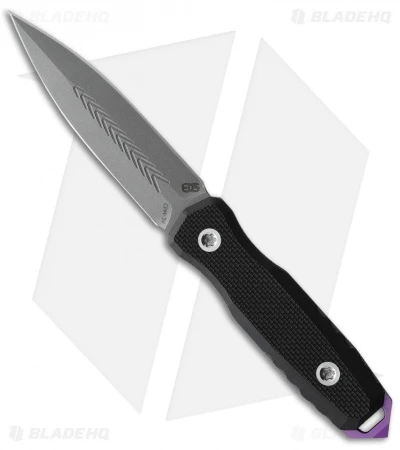 EOS Mini Thresher Fixed Blade Black G-10 Purple Spike (3" Sasha) 1 EOS Mini Thresher Fixed Blade Black G-10 Purple Spike (3" Sasha)