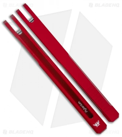 Flytanium V1.5 Channel Aluminum Handles For Kershaw Lucha Balisong - Red 2 Flytanium V1.5 Channel Aluminum Handles For Kershaw Lucha Balisong - Red - Image 2
