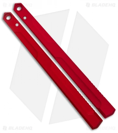Flytanium V1.5 Channel Aluminum Handles For Kershaw Lucha Balisong - Red 1 Flytanium V1.5 Channel Aluminum Handles For Kershaw Lucha Balisong - Red