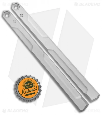 Flytanium V1.5 Channel Aluminum Handles For Kershaw Lucha Balisong - Silver 4 Flytanium V1.5 Channel Aluminum Handles For Kershaw Lucha Balisong - Silver - Image 4