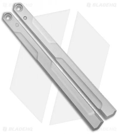 Flytanium V1.5 Channel Aluminum Handles For Kershaw Lucha Balisong - Silver 1 Flytanium V1.5 Channel Aluminum Handles For Kershaw Lucha Balisong - Silver