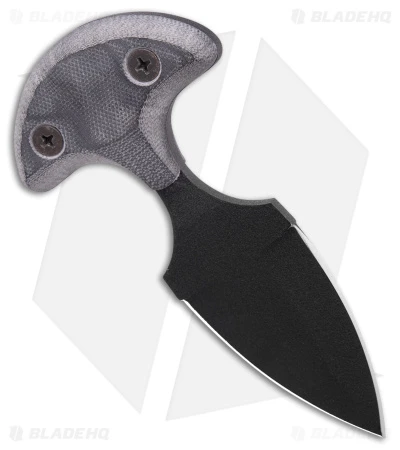 GTI Push Dagger Knife Gray Micarta (2.6" Black) 2 GTI Push Dagger Knife Gray Micarta (2.6" Black) - Image 2