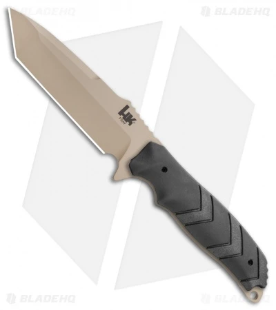 HK Fray Tanto Fixed Blade Knife Black Rubber (4.25" FDE) 55243 1 HK Fray Tanto Fixed Blade Knife Black Rubber (4.25" FDE) 55243