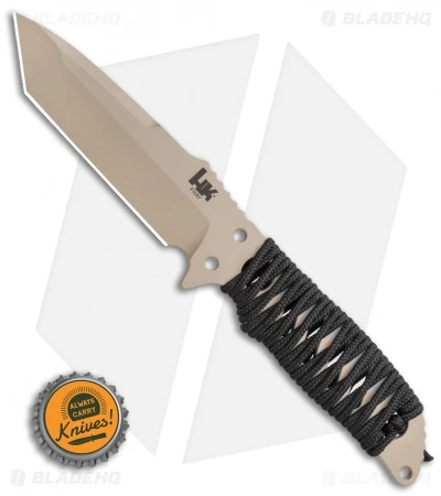 HK Fray Tanto Fixed Blade Knife Black Rubber (4.25" FDE) 55243 6 HK Fray Tanto Fixed Blade Knife Black Rubber (4.25" FDE) 55243 - Image 6