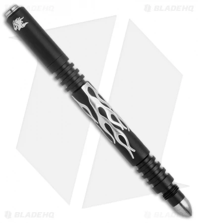 Hinderer Knives Aluminum Investigator Pen Flames (Matte Black) 1 Hinderer Knives Aluminum Investigator Pen Flames (Matte Black)