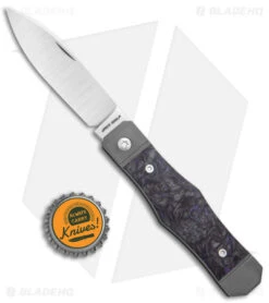 Jack Wolf Knives Vampire Jack Slip Joint Knife Fat Carbon Dark Matter (3" Satin) -EOSS Knives Shop Jack Wolf Knives Vampire Jack SJ Camo Carbon Dark Matter Purple Satin BHQ 141962 jr bottlecap