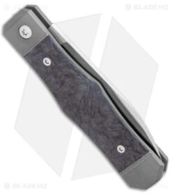 Jack Wolf Knives Vampire Jack Slip Joint Knife Fat Carbon Dark Matter (3" Satin) -EOSS Knives Shop Jack Wolf Knives Vampire Jack SJ Camo Carbon Dark Matter Purple Satin BHQ 141962 jr side