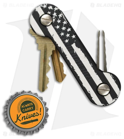 KEY-BAR Preamble W/ American Flag Black Aluminum Pocket Key Holder/Organizer 3 KEY-BAR Preamble W/ American Flag Black Aluminum Pocket Key Holder/Organizer - Image 3