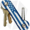 KEY-BAR Preamble W/ American Flag Blue Aluminum Pocket Key Holder/Organizer