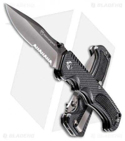 Kilimanjaro Annex Drop Point Folding Knife Black G-10 (3.375" Black Serr) 910030 2 Kilimanjaro Annex Drop Point Folding Knife Black G-10 (3.375" Black Serr) 910030 - Image 2