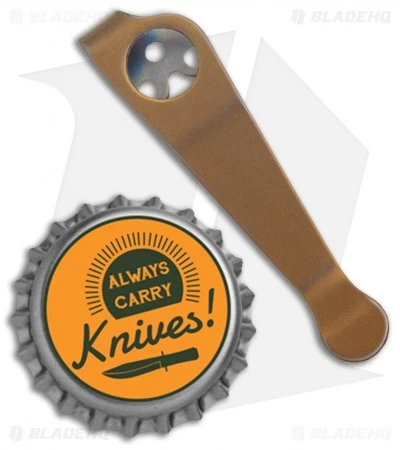 Lynch Northwest Spyderco Para 3 Right Hand Ti Pocket Clip (Bronze) NW 2 Lynch Northwest Spyderco Para 3 Right Hand Ti Pocket Clip (Bronze) NW - Image 2