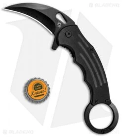 Mantis Karambit Spring Assisted Knife Black G-10 (2.75" Black) -EOSS Knives Shop Mantis Karambit SA Black G 10 Black MANMK5 BHQ 56615 jr bottlecap