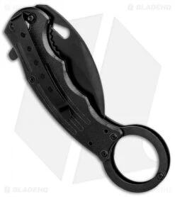 Mantis Karambit Spring Assisted Knife Black G-10 (2.75" Black) -EOSS Knives Shop Mantis Karambit SA Black G 10 Black MANMK5 BHQ 56615 jr side