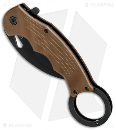 Mantis Karambit Spring Assisted Knife Coyote Brown G-10 (2.75" Black) 2 Mantis Karambit Spring Assisted Knife Coyote Brown G-10 (2.75" Black) - Image 2