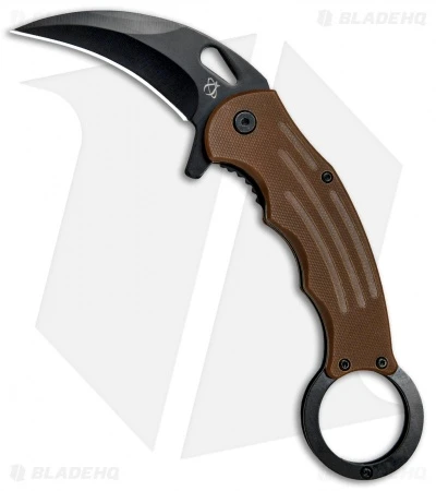 Mantis Karambit Spring Assisted Knife Coyote Brown G-10 (2.75" Black) 1 Mantis Karambit Spring Assisted Knife Coyote Brown G-10 (2.75" Black)