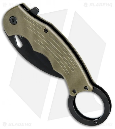 Mantis Karambit Spring Assisted Knife Tan G-10 (2.75" Black) 2 Mantis Karambit Spring Assisted Knife Tan G-10 (2.75" Black) - Image 2