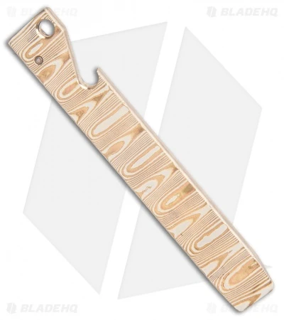 Maverick Customs 4.5'' 3 Alloy Gold Mokume Pry Bar 2 Maverick Customs 4.5'' 3 Alloy Gold Mokume Pry Bar - Image 2